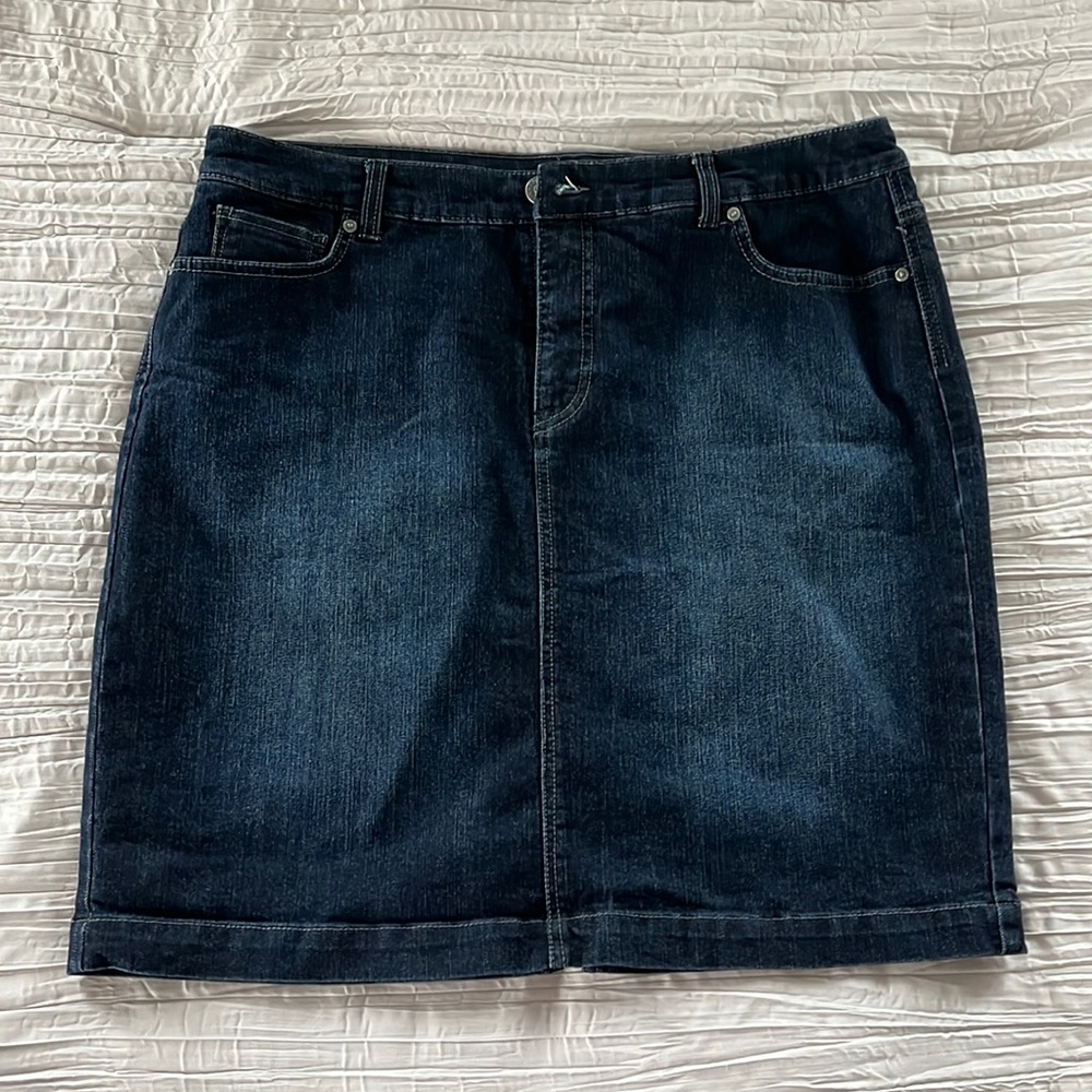 Traditional Dark Blue Jean Skirt